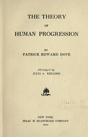 Cover of: The theory of human progression