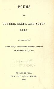 Cover of Poems by Currer, Ellis, and Acton Bell