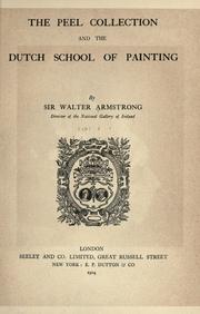 Cover of: The Peel collection and the Dutch school of painting