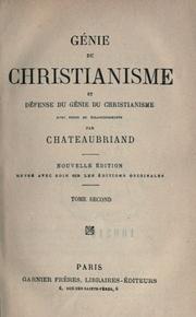Cover of: Génie du christianisme, et défense du génie du christianisme: avec notes et éclaircissements.