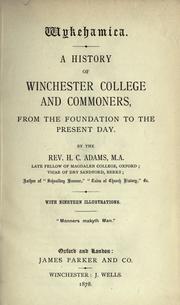 Cover of: Wykehamica by H. C. Adams