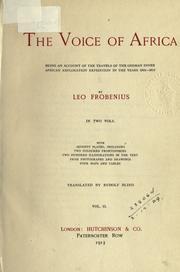 Cover of: The voice of Africa by Frobenius, Leo