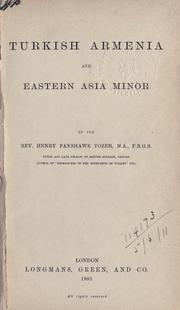 Cover of: Turkish Armenia and eastern Asia Minor.