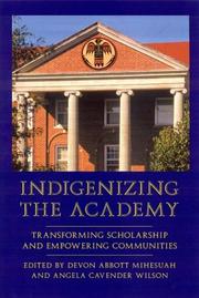 Cover of: Indigenizing the Academy by 