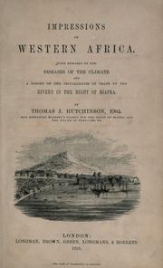 Cover of: Impressions of Western Africa. by Hutchinson, Thomas Joseph