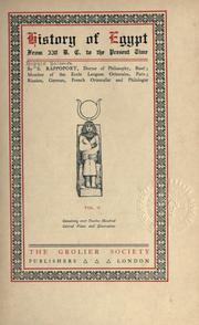 Cover of: History of Egypt from 330 B.C. to the present time by A. S. Rappoport, A. S. Rappoport