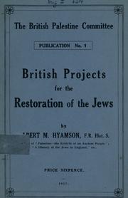 Cover of: British projects for the restoration of the Jews