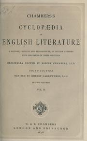 Cover of: Chambers's cyclopaedia of English literature by Robert Chambers