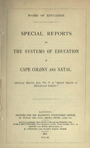 Cover of: Special reports on educational subjects.  Vol. 5. --.