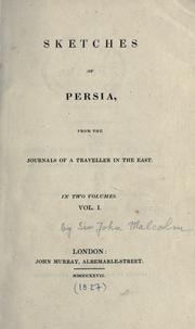Cover of: Sketches of Persia, from the journals of a traveller in the East.