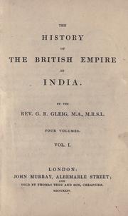 Cover of: history of the British Empire in India.
