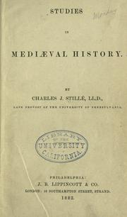 Cover of: Studies in mediæval history.