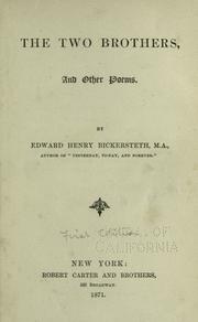 Cover of: The two brothers by Bickersteth, Edward Henry