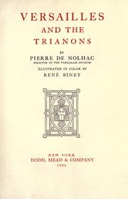 Cover of: Versailles and the Trianons by Pierre de Nolhac