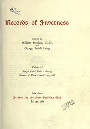 Records of Inverness by Inverness (Scotland).