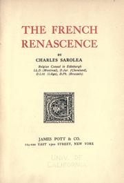 The French renascence by Charles Sarolea
