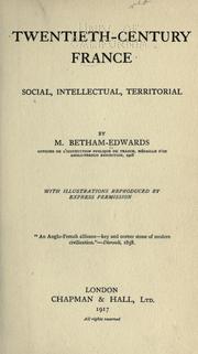 Cover of: Twentieth-century France: social, intellectual, territorial