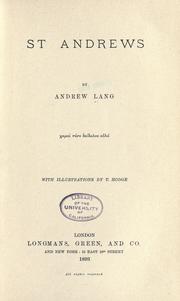 Cover of: St. Andrews by Andrew Lang