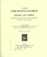 Cover of: A short comparative grammar of English and German by Victor Henry