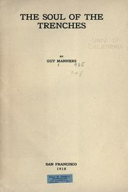 Cover of: The soul of the trenches by Guy Manners