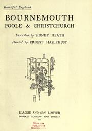 Bournemouth, Poole & Christchurch by Sidney Heath