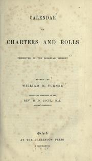 Cover of: Calendar of charters and rolls preserved in the Bodleian library.