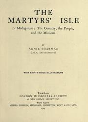 Cover of: The martyrs' isle by Annie Sharman