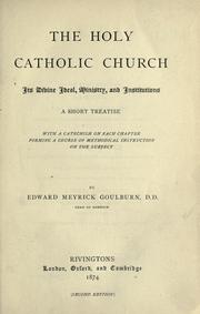 Cover of: holy catholic church, its divine ideal, ministry, and institutions: a short treatise with a catechism on each chapter forming a course of methodical instruction on the subject