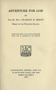 Cover of: Adventure for God by Charles Henry Brent