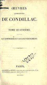 Cover of: Oeuvres complètes de Condillac.