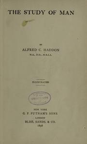 Cover of: The study of man.