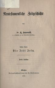 Cover of: Neutestamentliche Zeitgeschichte by Adolf Hausrath