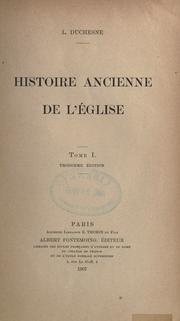 Cover of: Histoire ancienne de l'Eglise.