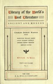 Cover of: Library of the world's best literature, ancient and modern