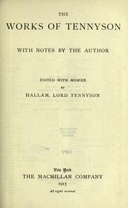 The works of Tennyson by Alfred Lord Tennyson