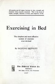 Cover of: Exercising in bed by Sanford Bennett