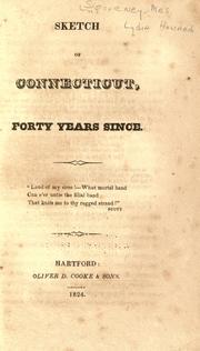 Cover of: Sketch of Connecticut: forty years since ..