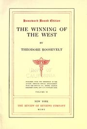 Cover of: The winning of the West by Theodore Roosevelt