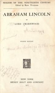 Cover of: Abraham Lincoln by Lord Charnwood, Lord Charnwood