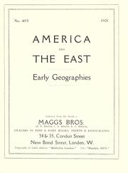 Cover of: America and the East: early geographies.