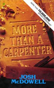 More Than a Carpenter by Josh McDowell