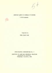 American labor in journals of history by Fred Duane Rose