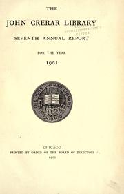 Cover of: Annual report for the year ... by John Crerar Library