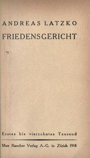 Cover of: Friedensgericht.