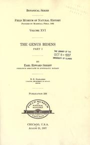 Cover of: The genus Bidens ... by Earl Edward Sherff