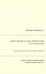 Labor history in the United States by Gene S. Stroud