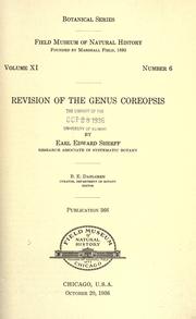 Cover of: Revision of the genus Coreopsis