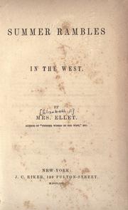 Summer rambles in the West by E. F. Ellet