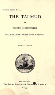 Cover of: The Talmud by Arsène Darmesteter