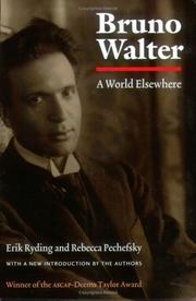 Cover of: Bruno Walter: A World Elsewhere
